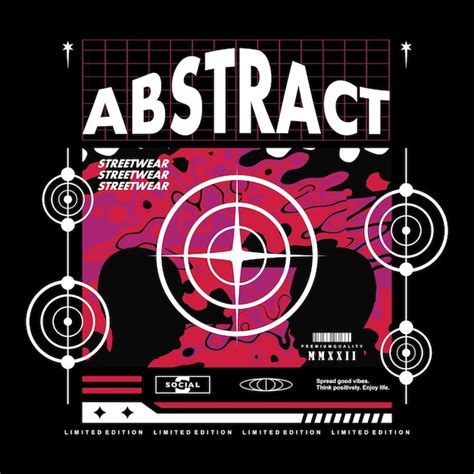 Dise O De Camiseta Con Ilustraciones De Streetwear Abstracto Vector