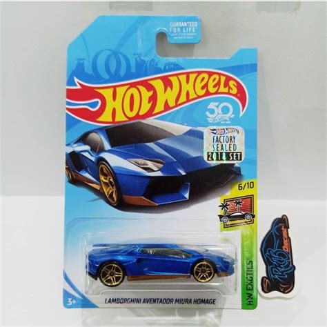 Jual Cod Hot Wheels Lamborghini Aventador Miura Homage Kmart Biru Limited Shopee Indonesia
