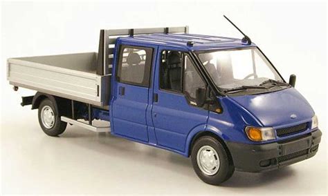 Diecast model cars Ford Transit 1/43 Minichamps DoKa-Pritsche blue 2000 ...