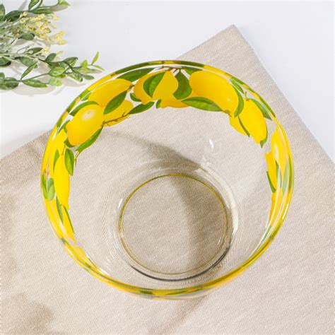 Салатник «Лимон», стеклянный, большой, 1500 мл (9621842) - Купить по ...