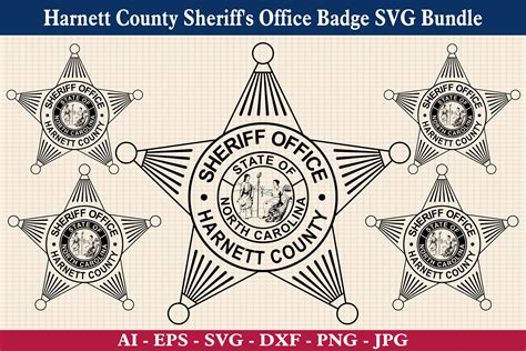 Harnett County Sheriff's Office Badge SVG Bundle, Harnett County, North