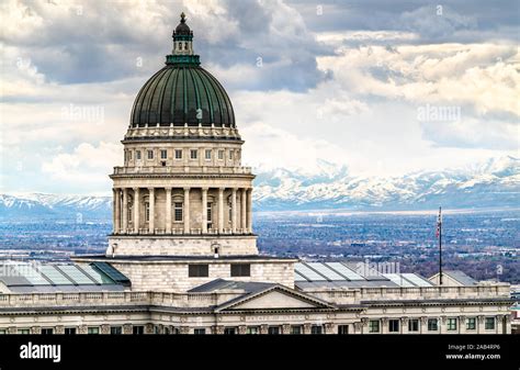 Salzsee Stadt Utah Hauptstadt State Capitol Architektur Fotos Und