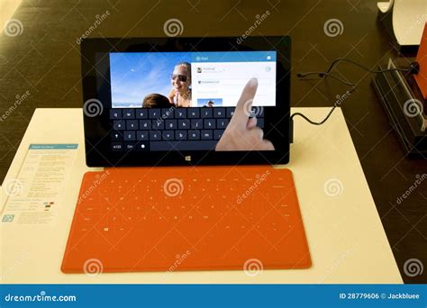 Microsoft Surface in Microsoft Store Editorial Photo - Image of front ...