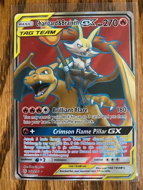 Pokemon Tcg Charizard Braixen Gx Cosmic Eclipse Rainbow The Best Porn