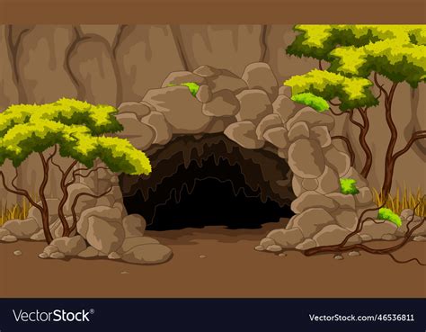 Cave concept Royalty Free Vector Image - VectorStock