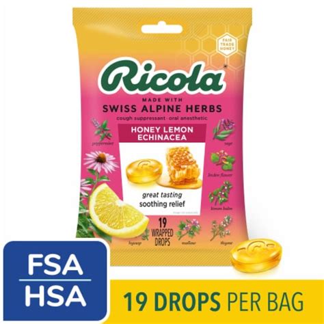 Ricola Cough Suppressant Throat Drops And Sore Throat Relief Honey