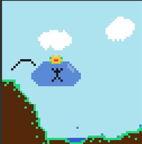 King slime art I made. : r/Terraria