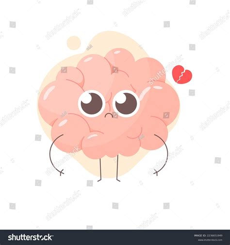 Cute Brain Cartoon Vector Icon Illustration Stock Vector (Royalty Free ...