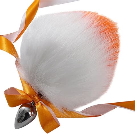 Amazon Butt Plug Fox Tail Cm White Artificial Handmade Fox Tail