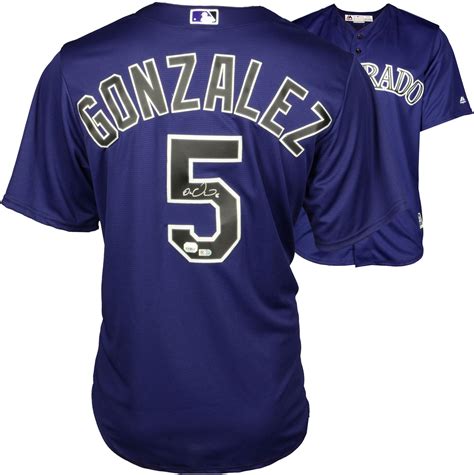 Carlos Gonzalez Colorado Rockies Autographed Purple Replica Jersey