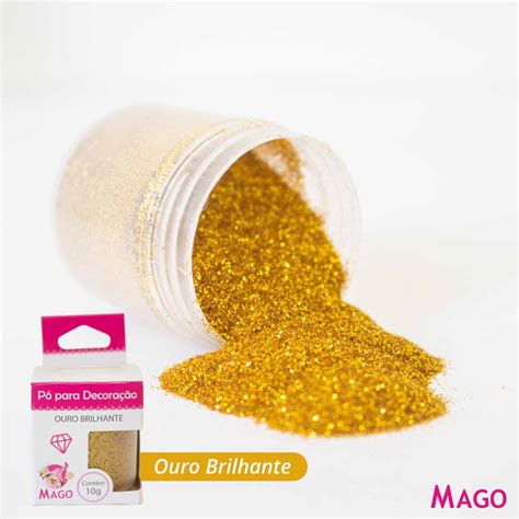 Pó para Decoração Ouro Brilhante 10g Mago