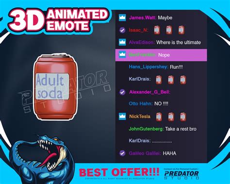 3D Animated Emote, Twitch Emote Pack, Twitch Chat Emotes, Twitch Sub ...