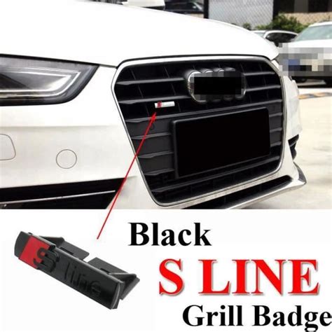 Logo S LINE Calandre Emblème Logo SLINE NOIR Mat Cdiscount Auto