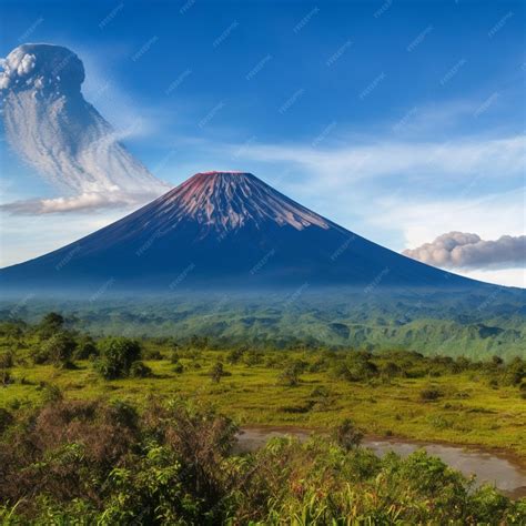 Premium AI Image | Volcano Composite volcano Cinder cone Lava dome