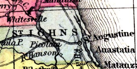 Map Of St Johns County Florida 1850