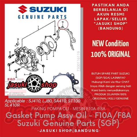 Jual Gasket Packing Paking Pompa Oli Suzuki Jimny Katana Sierra SJ410