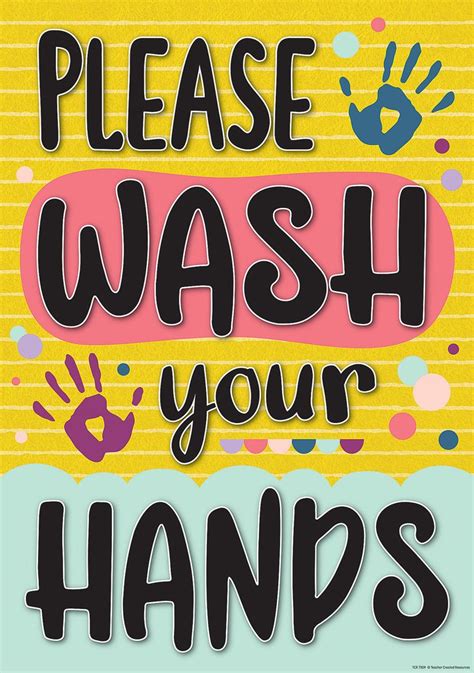 Please Wash Your Hands Positive Poster Hand Washing Poster Teacher