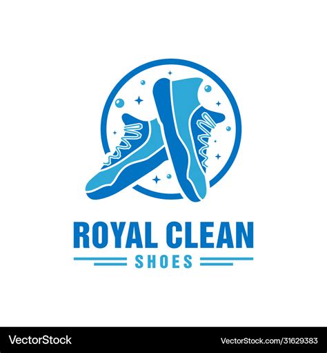 Shoe laundry logo design Royalty Free Vector Image