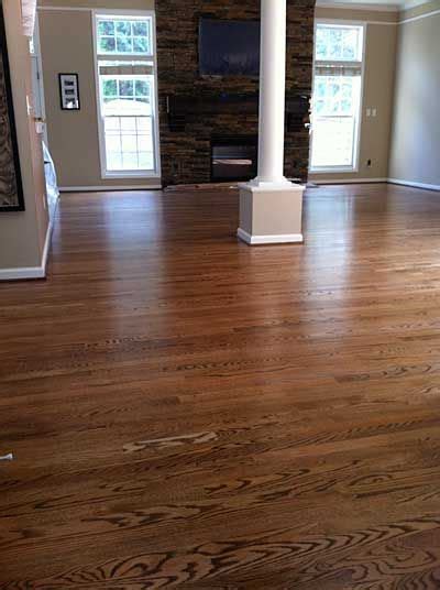 Red Oak With Duraseal Special Walnut Stain And Bona Traffic Satin Green