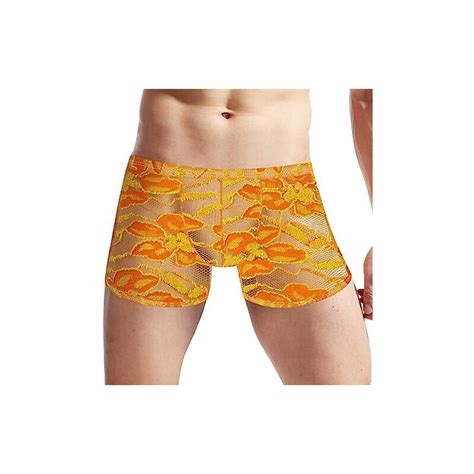 Inlzdz Perizoma Tanga Da Uomo In Pizzo Trasparente Biancheria Intima Sissy Gay Lingerie
