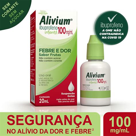 Alivium E Ibuprofeno É A Mesma Coisa - Alivium Ibuprofeno Sabor Frutas (100 mg/mL) Preço - Rappi