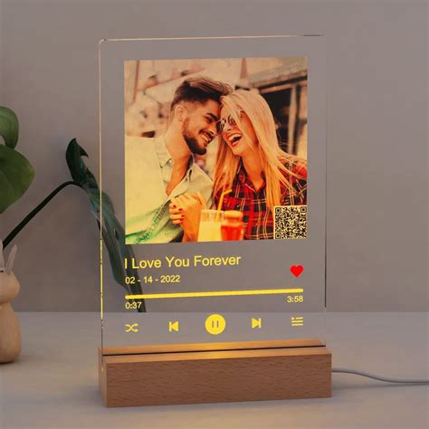 Witfox Custom Song Plaque Birthday Gifts For Men Women Qr Code