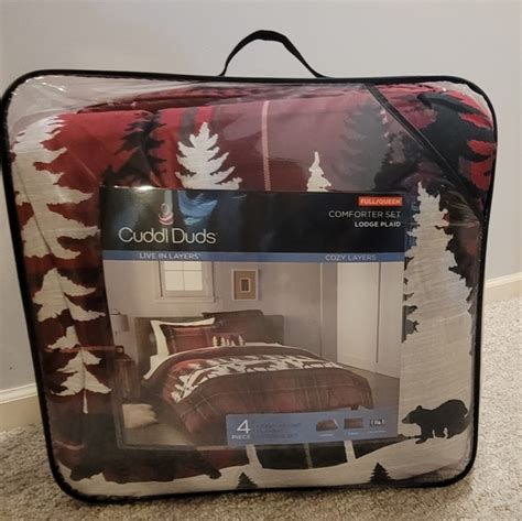 Cuddl Duds | Bedding | Nwt Cuddle Duds 4 Piece Flannel Comforter Set Lodge Plaid | Poshmark