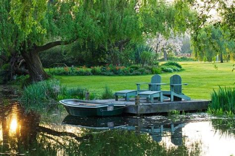 My Own Pond And Canoe Pond Landscaping Ponds Backyard Dream Garden