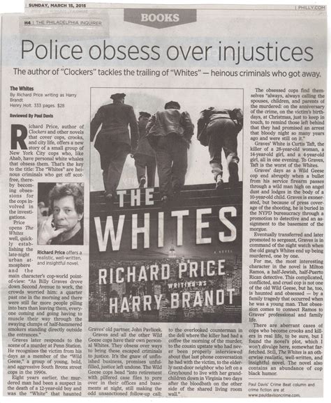 Paul Davis On Crime: My Philadelphia Inquirer Review Of Richard Price's