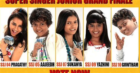 tv airtel super singer junior  winner aajith yazhini pragathi