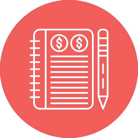 Journal Entry Line Circle Background Icon 17619831 Vector Art at Vecteezy