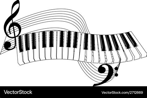 Piano keys Royalty Free Vector Image - VectorStock