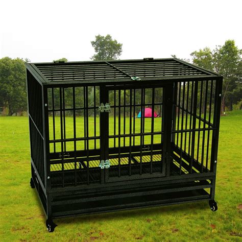 Otviap 42 Heavy Duty Dog Cage Crate Kennel Metal Pet Playpen Portable