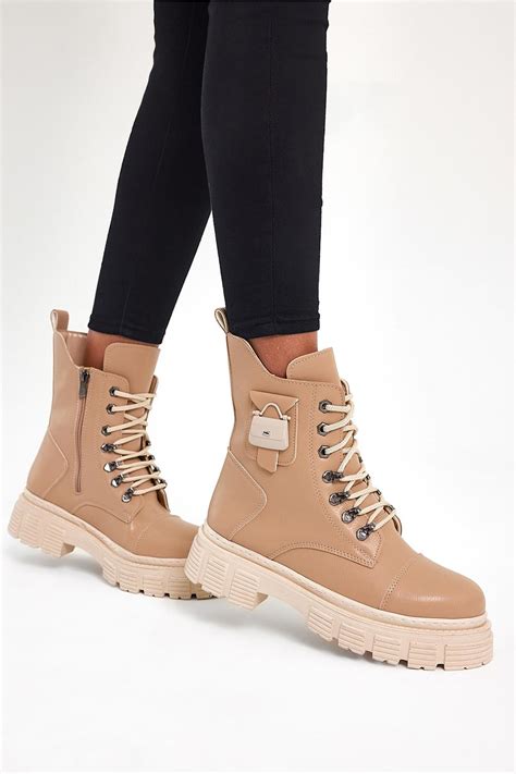 Rahat Kal P Y Ksek Taban Tokal Ba C Kl Ve Fermuarl Kad N Nude Cilt Tbacr Tonny Black