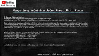 Cara Menghitung Kebutuhan Solar Panel Skala Rumah PPT