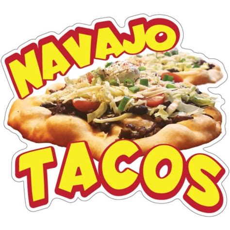 Signmission 12 In Navajo Tacos Decal Concession Stand Food Truck