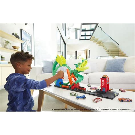 Set De Joaca Hot Wheels Dragon Cu Flacari Noriel