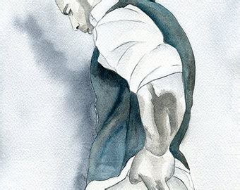 PRINT Of Original Art Work Watercolor Painting Gay Male Nude Etsy
