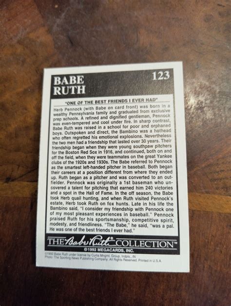1992 Megacards The Babe Ruth Collection 12 Babe Ruth For Sale Online EBay