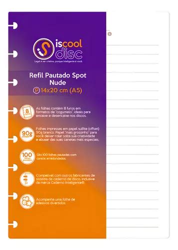 Refil Caderno De Disco Iscool Spot Cores F G Pequeno Cor Nude MercadoLivre