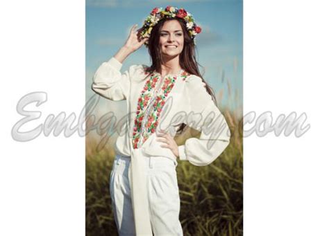 "Рубашка с маками" | Projects with Machine Embroidery