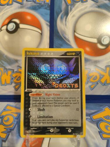 Pokemon Tcg Ex Deoxys Sableye Reverse Holo Stamped Rare Card