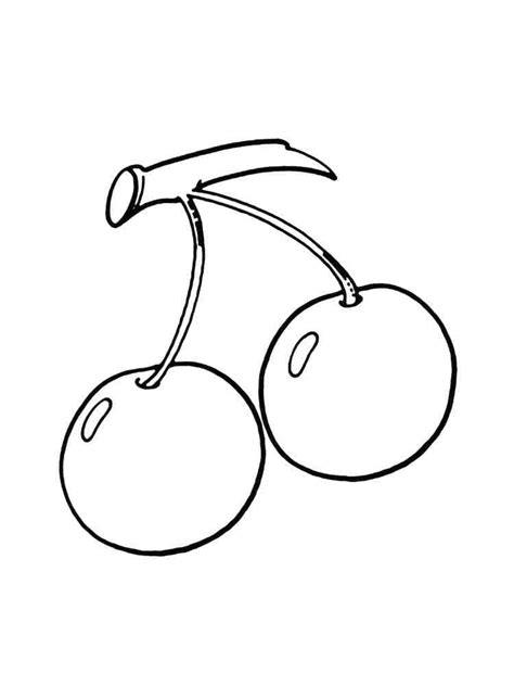 Two Easy Cherries Coloring Page Download Print Or Color Online For Free