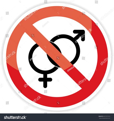 No Sex Sign On White Backgroundvector Stock Vector Royalty Free Shutterstock