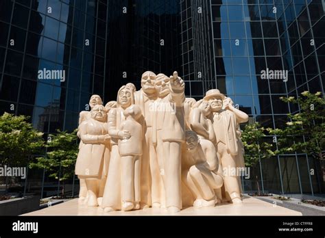 Sculpture Downtown Montreal Quebec Canada Hi Res Stock Photography And