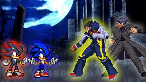 M U G E N Sonic And Shadow Vs Jin And Kazuya Sonic The Hedgehog Vs