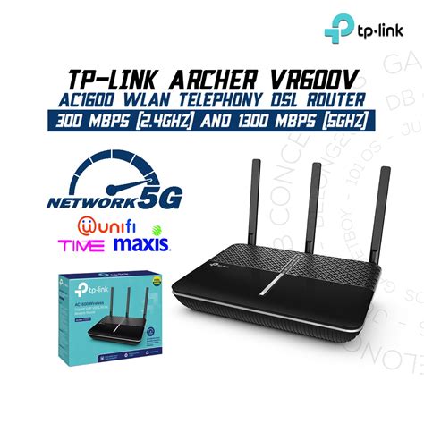 Tp Link Archer Vr V Ac Wlan Telephony Dsl Router Fast Wifi