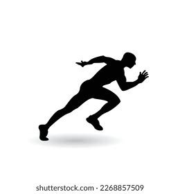 Silhouette People Running Illustration Stock Vector (Royalty Free ...