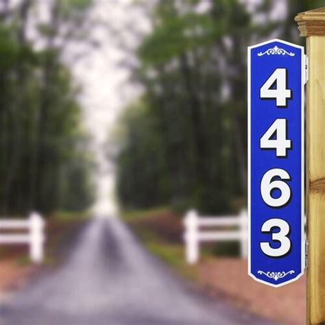 House Address Sign Reflective Double Sided Etsy