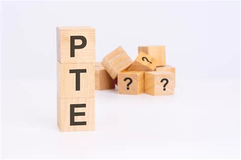Premium Photo Pte Word Written On Wood Cubes Pte Short For Pearson